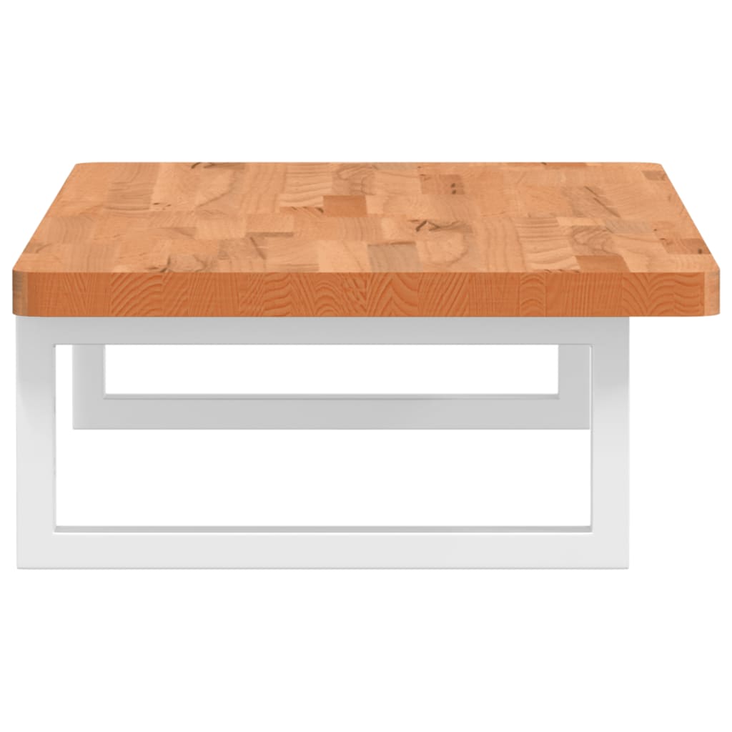 vidaXL Waschbeckenregal Wandmontage Stahl und Massivholz Buche