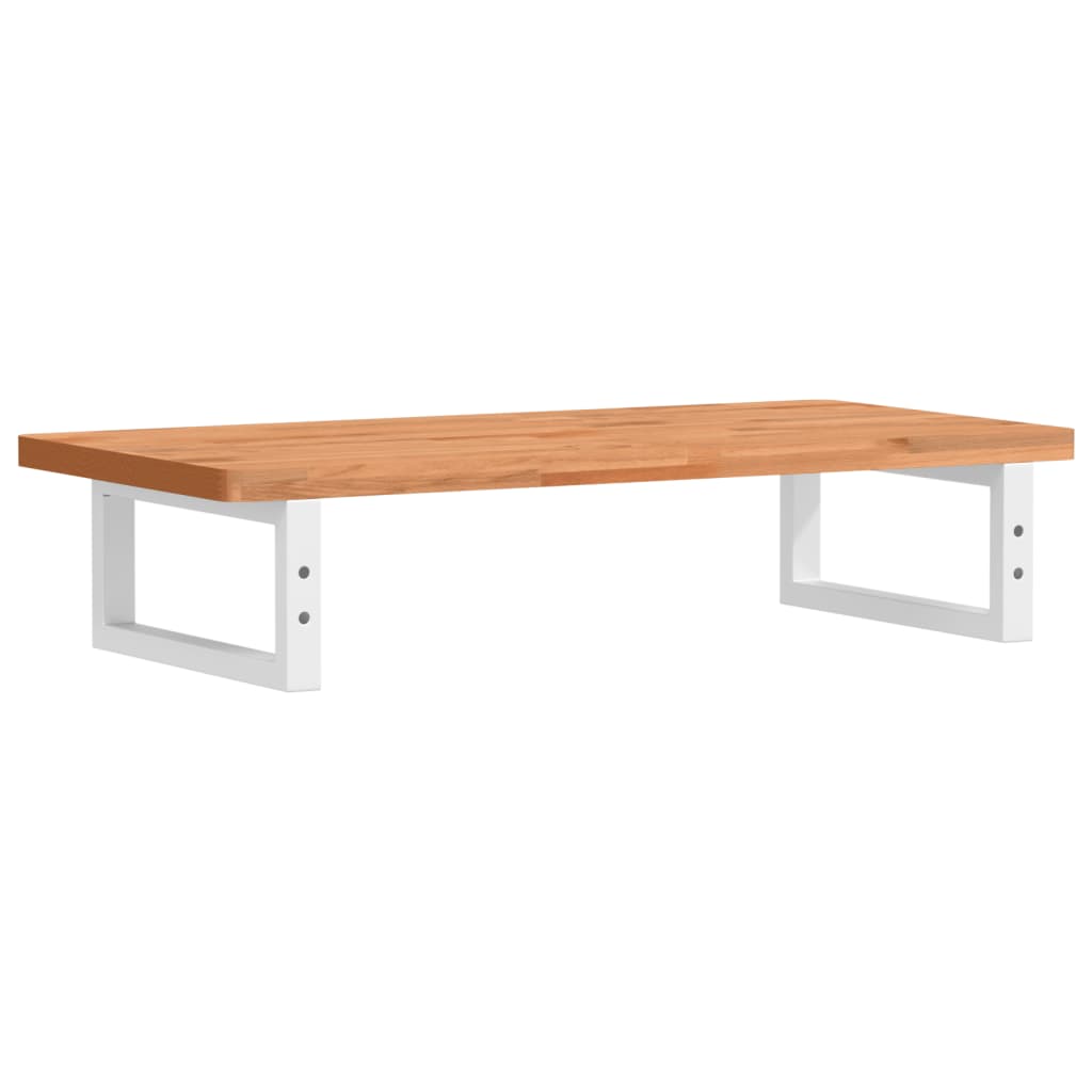 vidaXL Waschbeckenregal Wandmontage Stahl und Massivholz Buche