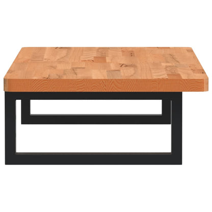 vidaXL Waschbeckenregal Wandmontage Stahl und Massivholz Buche
