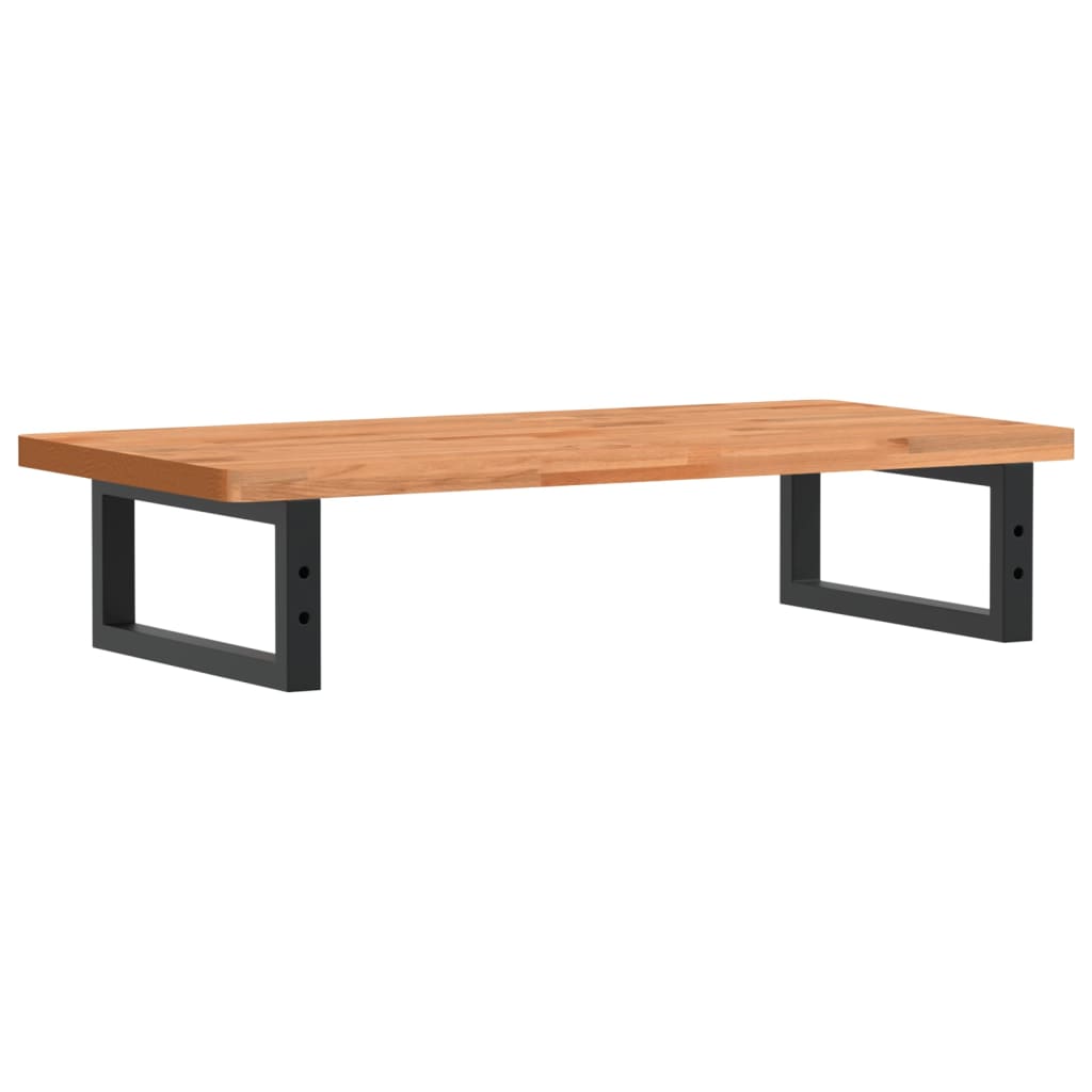 vidaXL Waschbeckenregal Wandmontage Stahl und Massivholz Buche