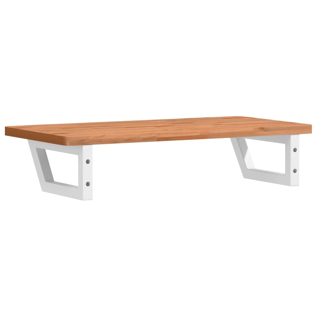 vidaXL Waschbeckenregal Wandmontage Stahl und Massivholz Buche