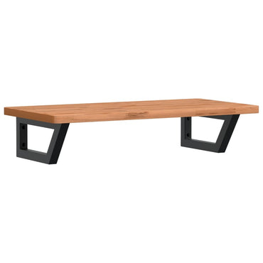 vidaXL Waschbeckenregal Wandmontage Stahl und Massivholz Buche