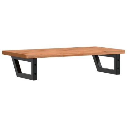vidaXL Waschbeckenregal Wandmontage Stahl und Massivholz Buche