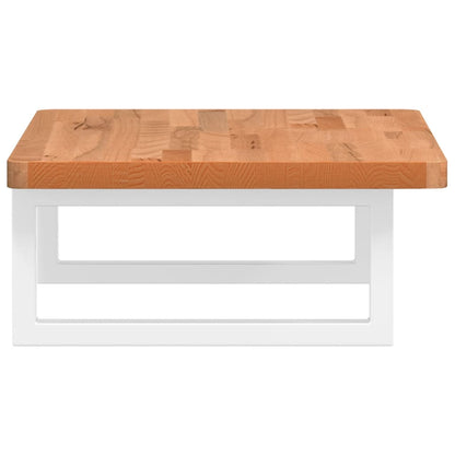 vidaXL Waschbeckenregal Wandmontage Stahl und Massivholz Buche