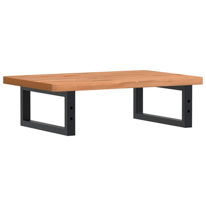 vidaXL Waschbeckenregal Wandmontage Stahl und Massivholz Buche