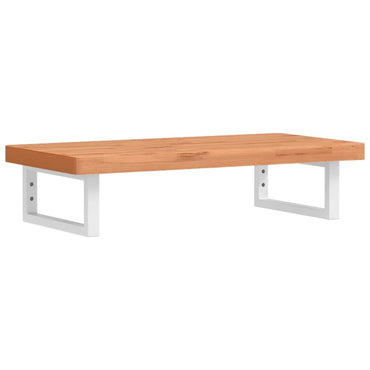 vidaXL Waschbeckenregal Wandmontage Stahl und Massivholz Buche