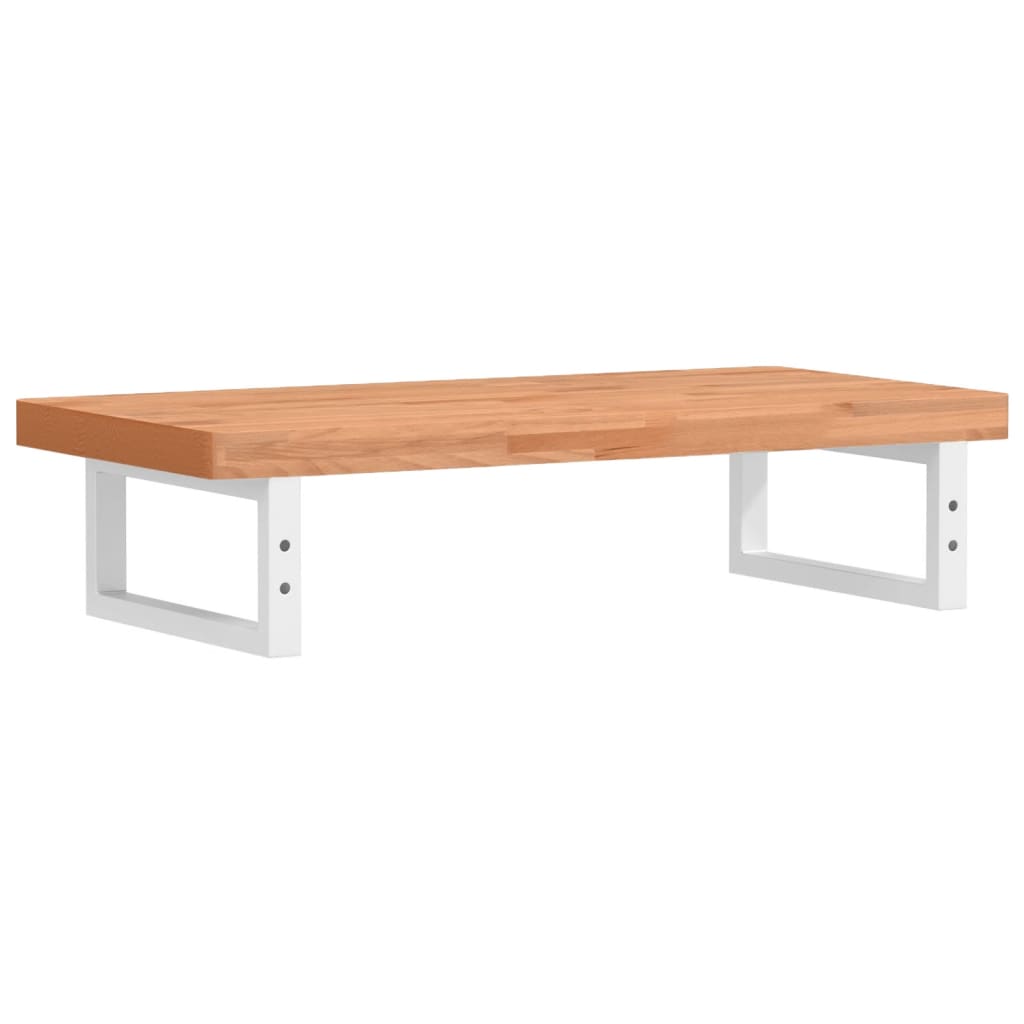 vidaXL Waschbeckenregal Wandmontage Stahl und Massivholz Buche