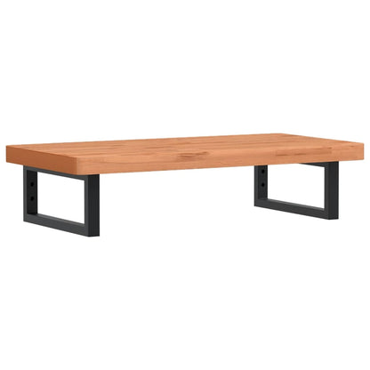 vidaXL Waschbeckenregal Wandmontage Stahl und Massivholz Buche
