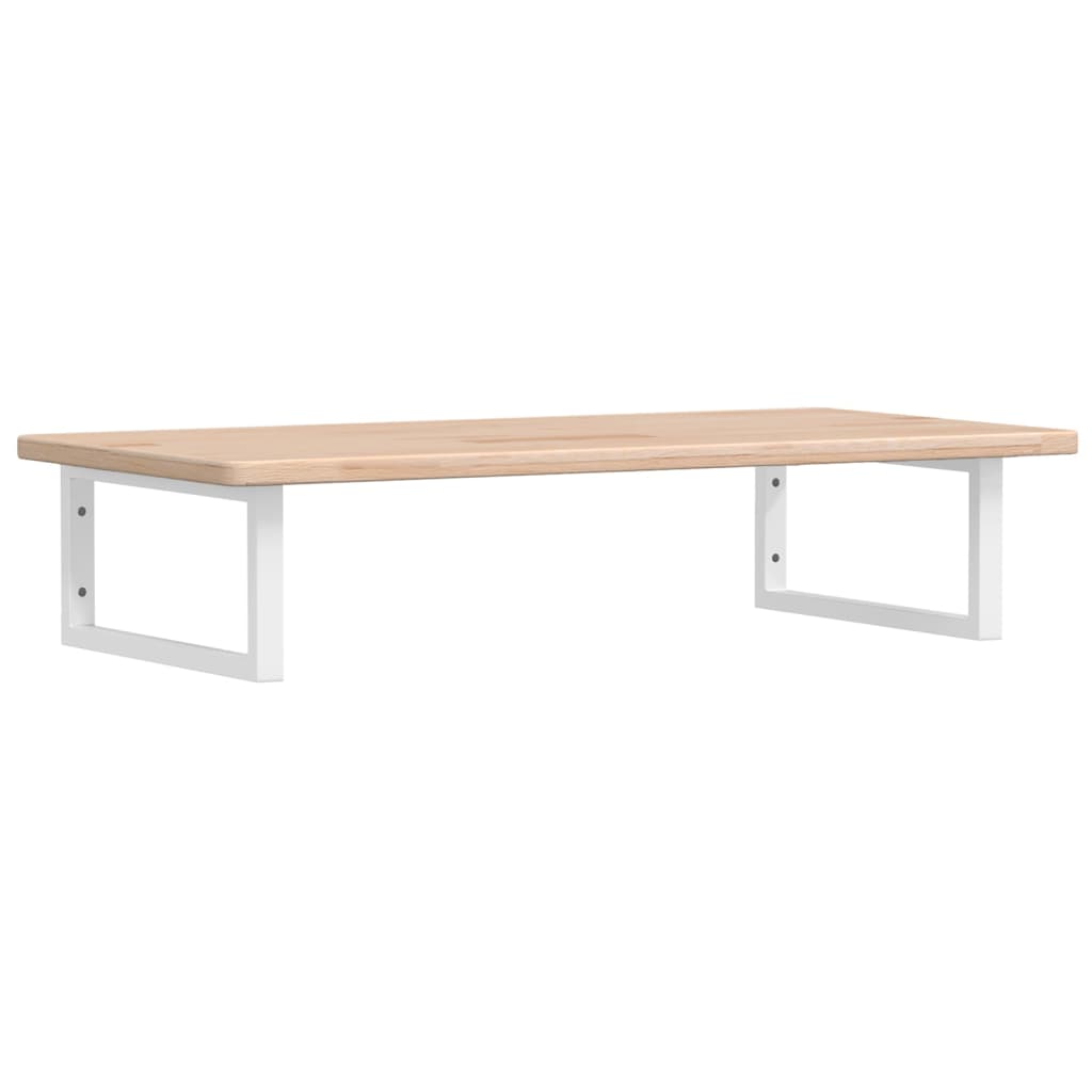 vidaXL Waschtischplatte mit Halterung Stahl und Massivholz Eiche