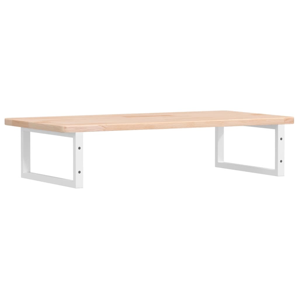 vidaXL Waschtischplatte mit Halterung Stahl und Massivholz Eiche