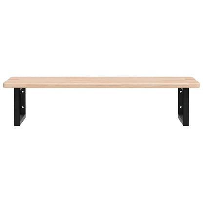 vidaXL Waschtischplatte mit Halterung Stahl und Massivholz Eiche