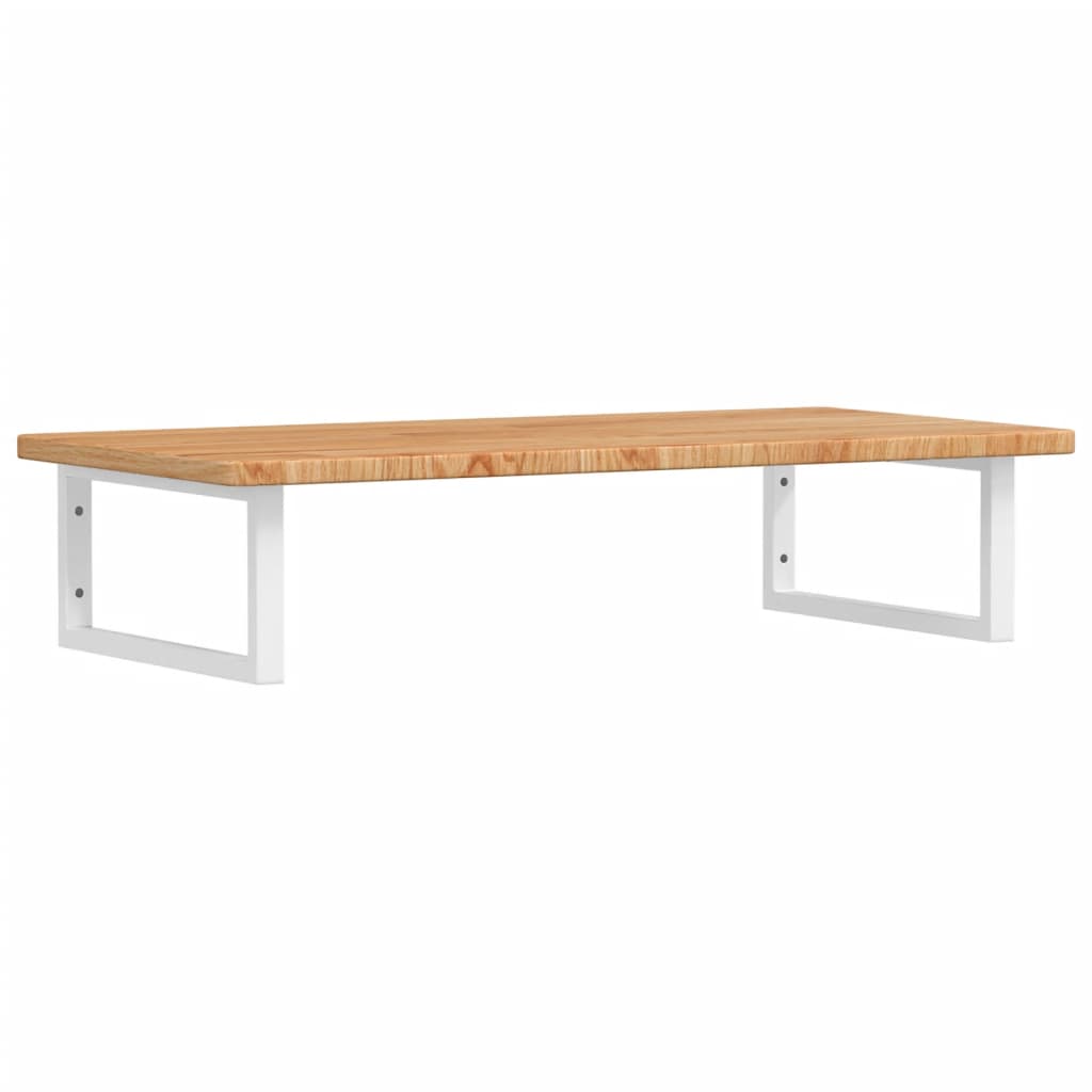 vidaXL Waschtischplatte mit Halterung Stahl und Massivholz Eiche