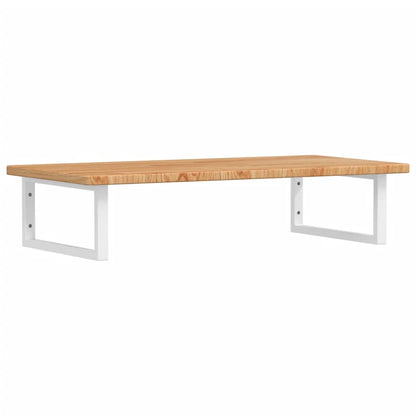 vidaXL Waschtischplatte mit Halterung Stahl und Massivholz Eiche