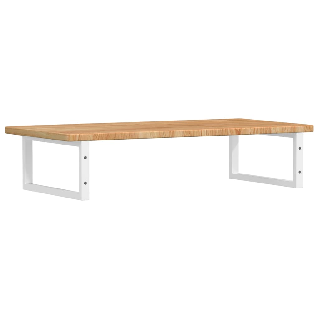vidaXL Waschtischplatte mit Halterung Stahl und Massivholz Eiche