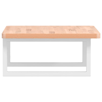 vidaXL Waschbeckenregal Wandmontage Stahl und Massivholz Buche