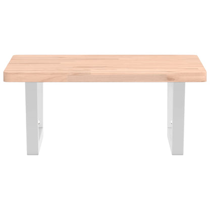 vidaXL Waschbeckenregal Wandmontage Stahl und Massivholz Buche