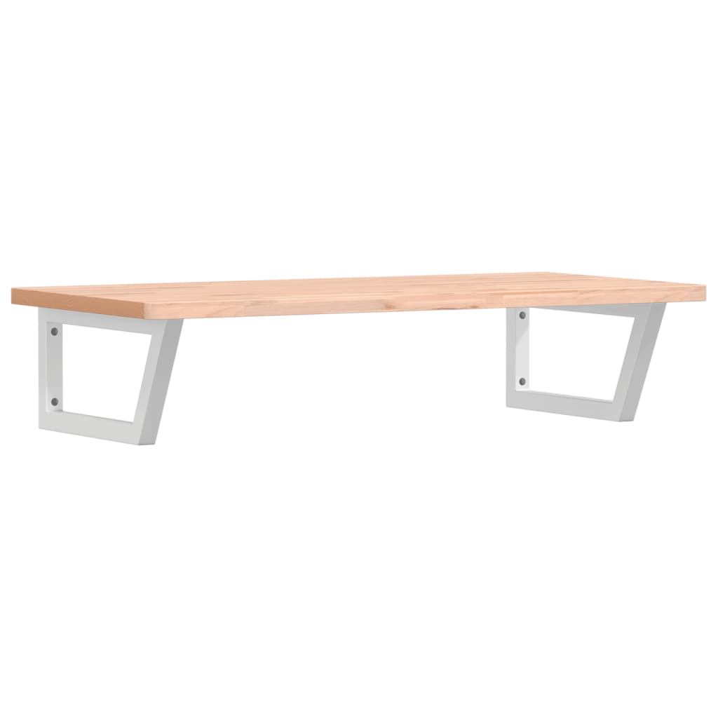 vidaXL Waschbeckenregal Wandmontage Stahl und Massivholz Buche