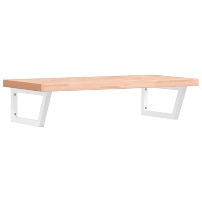 vidaXL Waschbeckenregal Wandmontage Stahl und Massivholz Buche