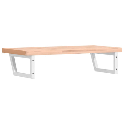 vidaXL Waschbeckenregal Wandmontage Stahl und Massivholz Buche