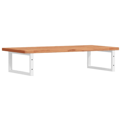vidaXL Waschbeckenregal Wandmontage Stahl und Massivholz Buche