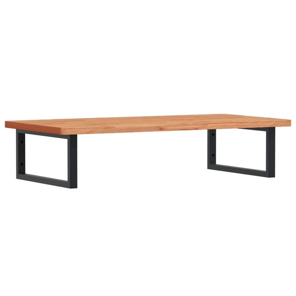 vidaXL Waschbeckenregal Wandmontage Stahl und Massivholz Buche