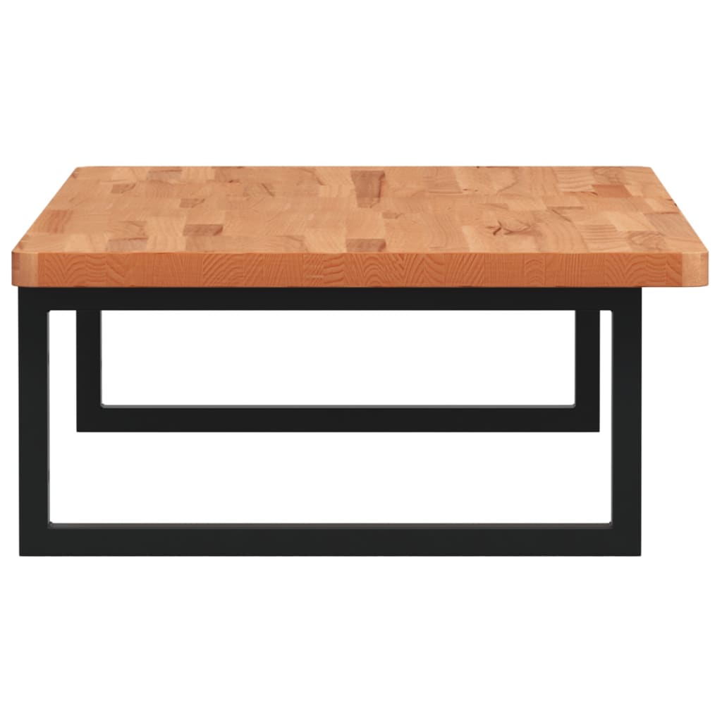 vidaXL Waschbeckenregal Wandmontage Stahl und Massivholz Buche