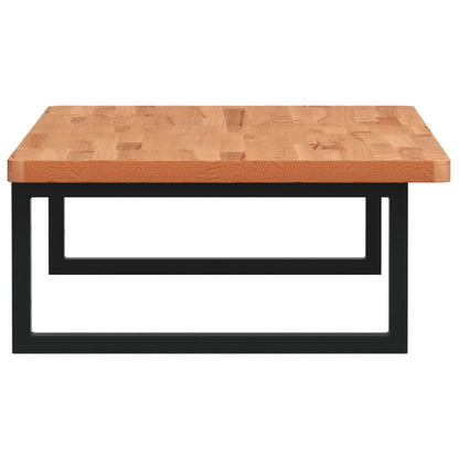 vidaXL Waschbeckenregal Wandmontage Stahl und Massivholz Buche