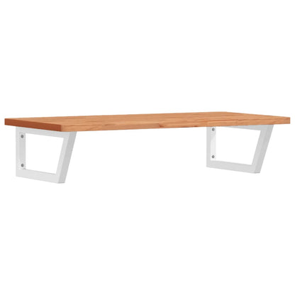 vidaXL Waschbeckenregal Wandmontage Stahl und Massivholz Buche