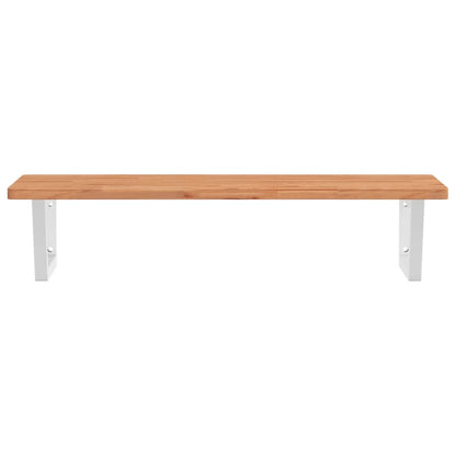 vidaXL Waschbeckenregal Wandmontage Stahl und Massivholz Buche
