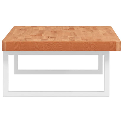 vidaXL Waschbeckenregal Wandmontage Stahl und Massivholz Buche