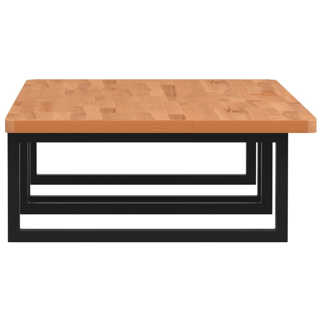 vidaXL Waschbeckenregal Wandmontage Stahl und Massivholz Buche