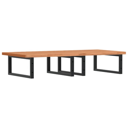 vidaXL Waschbeckenregal Wandmontage Stahl und Massivholz Buche