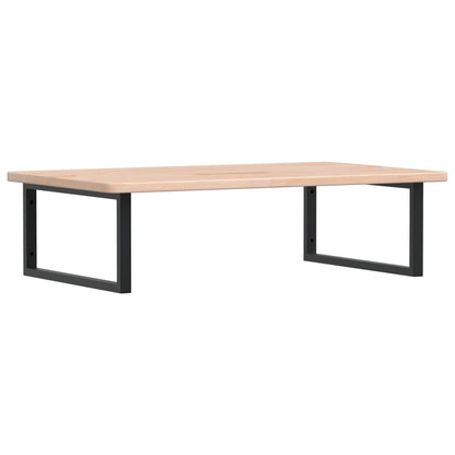 vidaXL Waschtischplatte mit Halterung Stahl und Massivholz Eiche