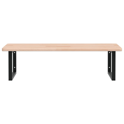 vidaXL Waschtischplatte mit Halterung Stahl und Massivholz Eiche