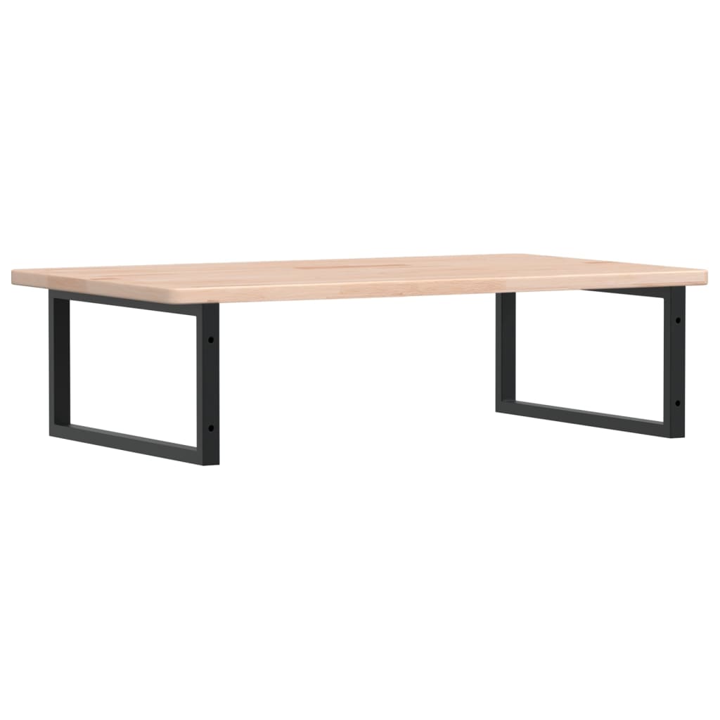 vidaXL Waschtischplatte mit Halterung Stahl und Massivholz Eiche