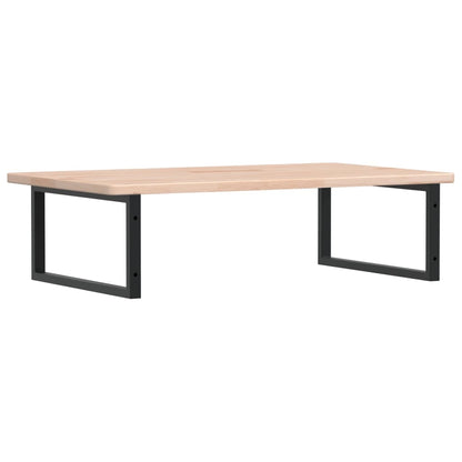 vidaXL Waschtischplatte mit Halterung Stahl und Massivholz Eiche