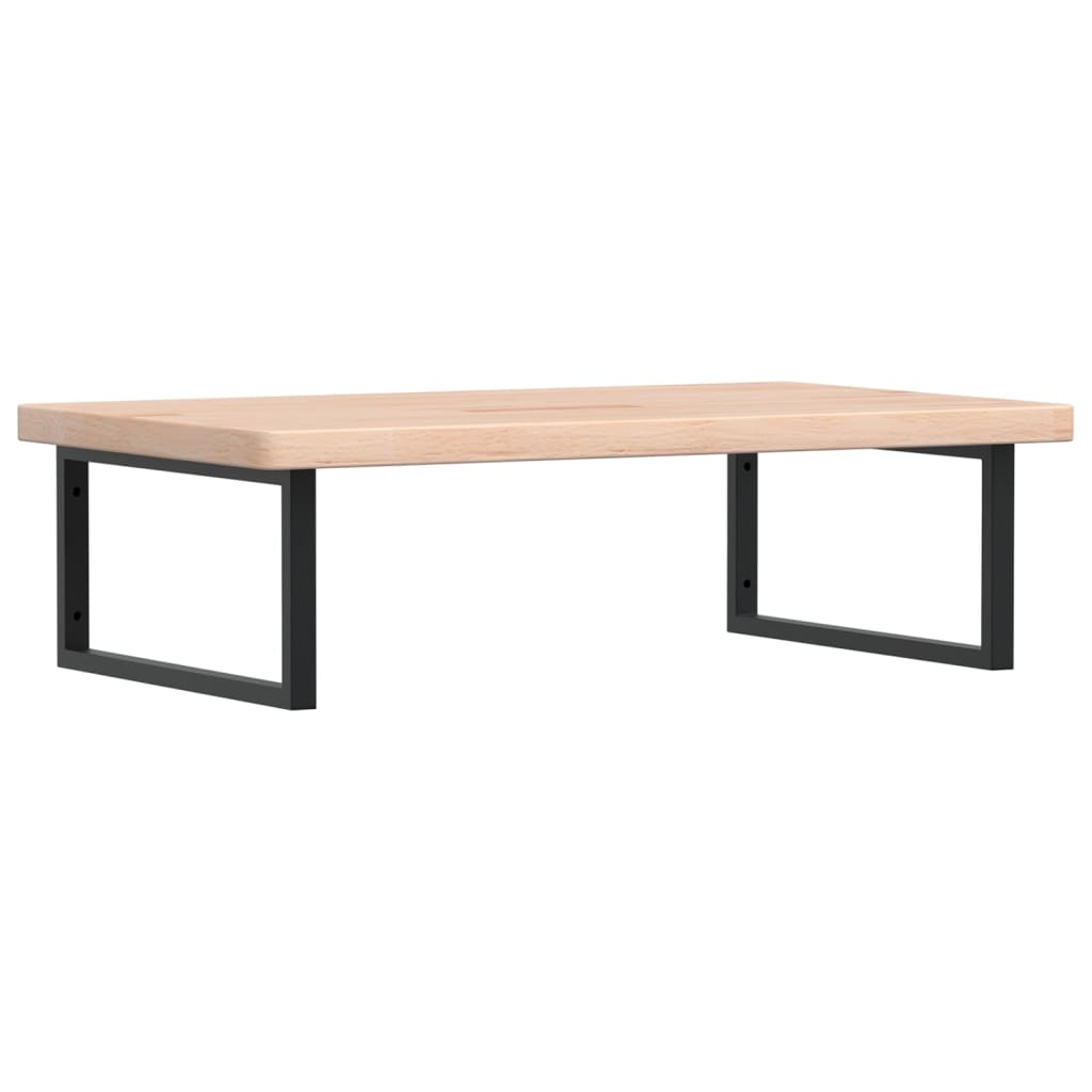 vidaXL Waschtischplatte mit Halterung Stahl und Massivholz Eiche