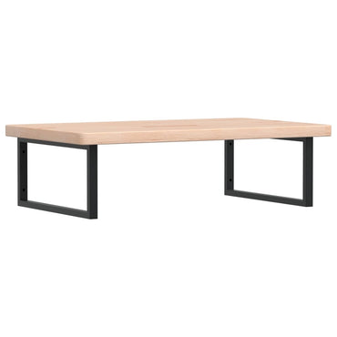 vidaXL Waschtischplatte mit Halterung Stahl und Massivholz Eiche