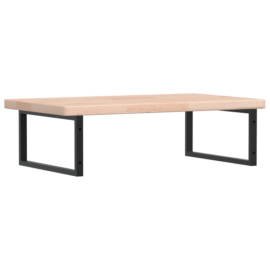 vidaXL Waschtischplatte mit Halterung Stahl und Massivholz Eiche