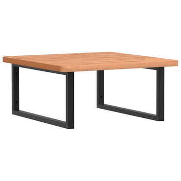 vidaXL Waschbeckenregal Wandmontage Stahl und Massivholz Buche