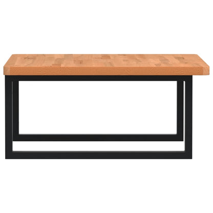 vidaXL Waschbeckenregal Wandmontage Stahl und Massivholz Buche
