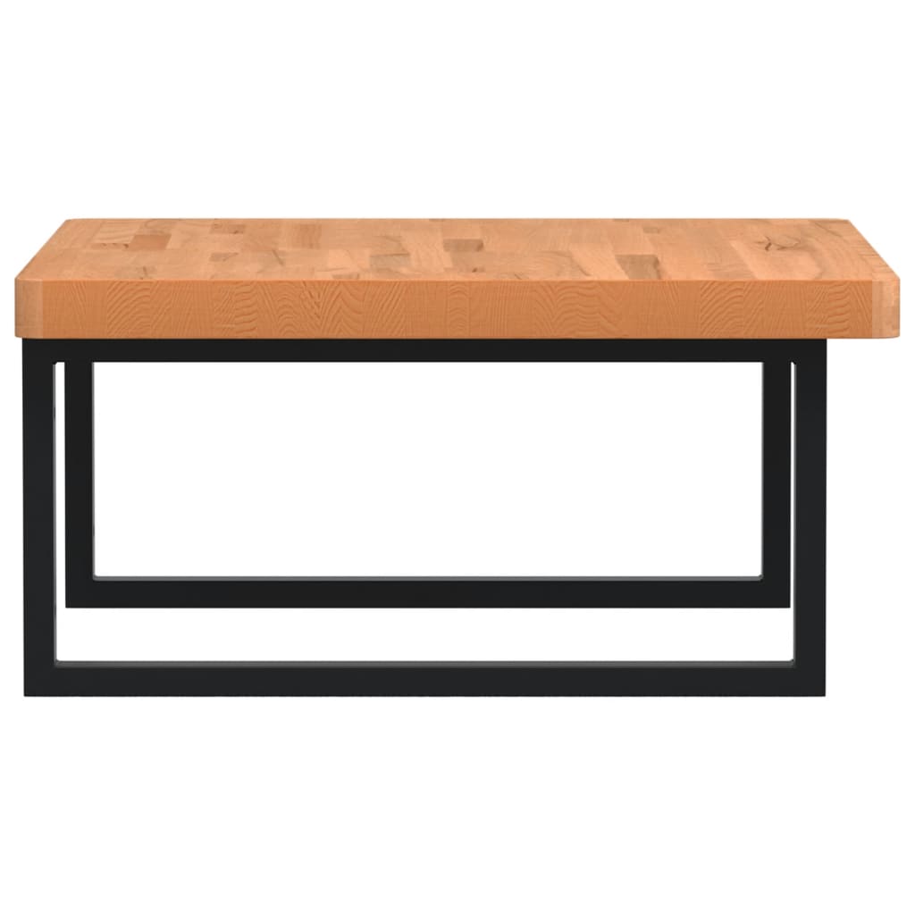 vidaXL Waschbeckenregal Wandmontage Stahl und Massivholz Buche
