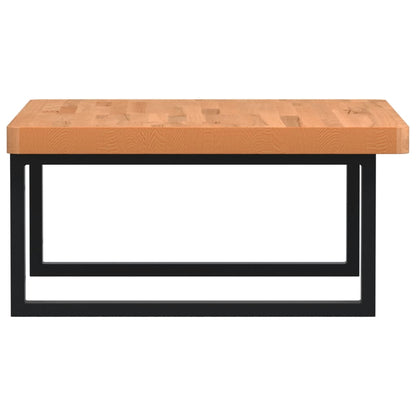 vidaXL Waschbeckenregal Wandmontage Stahl und Massivholz Buche