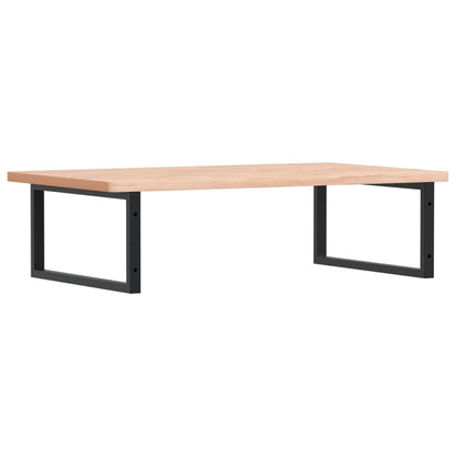 vidaXL Waschbeckenregal Wandmontage Stahl und Massivholz Buche