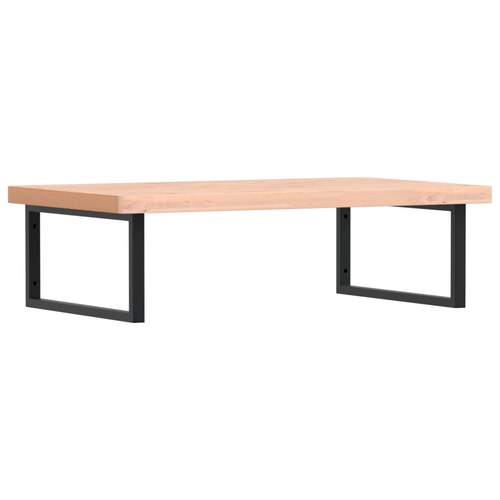 vidaXL Waschbeckenregal Wandmontage Stahl und Massivholz Buche