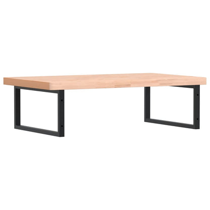 vidaXL Waschbeckenregal Wandmontage Stahl und Massivholz Buche