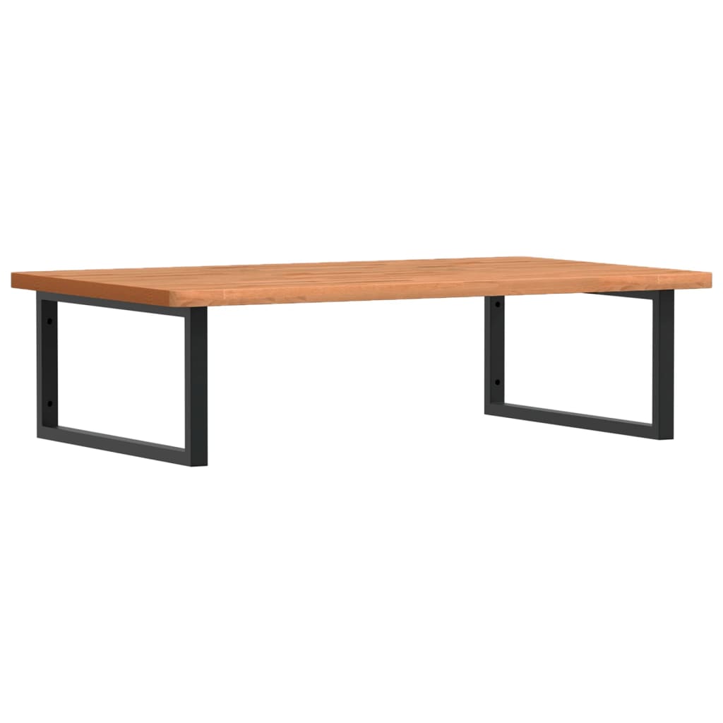 vidaXL Waschbeckenregal Wandmontage Stahl und Massivholz Buche