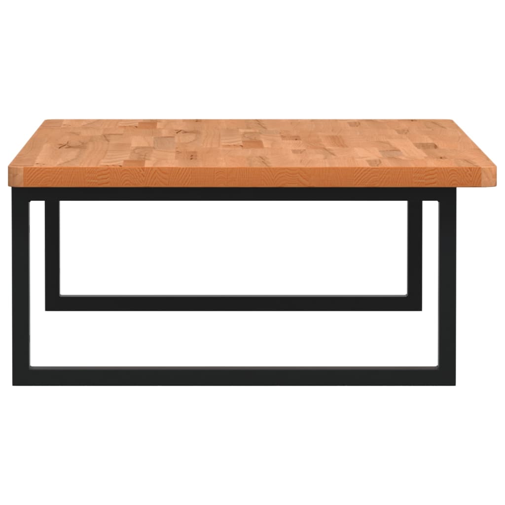 vidaXL Waschbeckenregal Wandmontage Stahl und Massivholz Buche