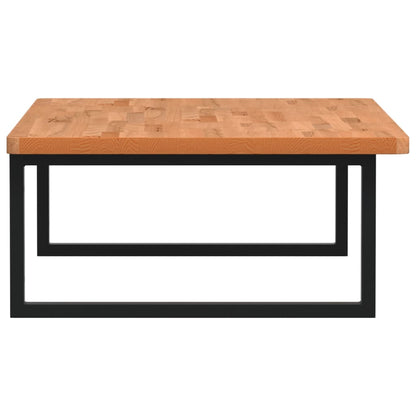 vidaXL Waschbeckenregal Wandmontage Stahl und Massivholz Buche