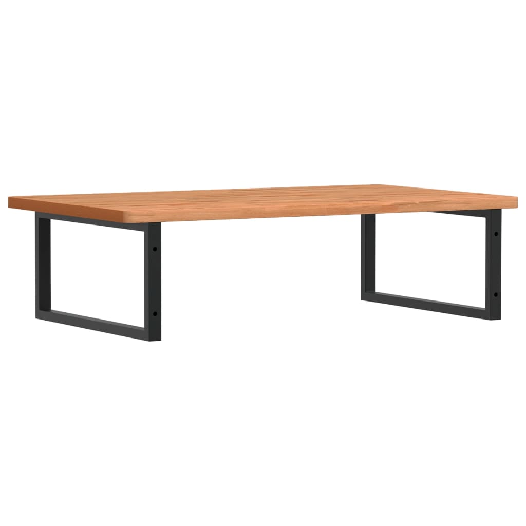 vidaXL Waschbeckenregal Wandmontage Stahl und Massivholz Buche